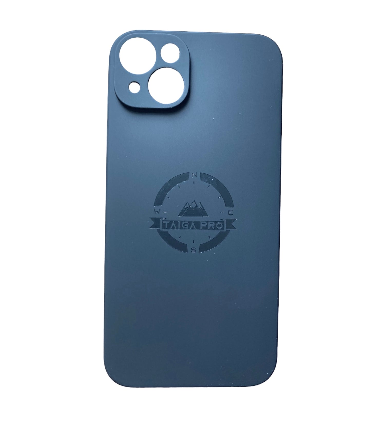 Matte Blue-Grey Silicone Taiga Pro iPhone14 Plus Case