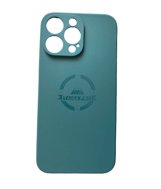 Matte Navy Green Silicone Taiga Pro iPhone 14 Pro Max Case