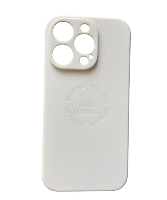 Matte White Silicone Taiga Pro iPhone 14 Pro Case