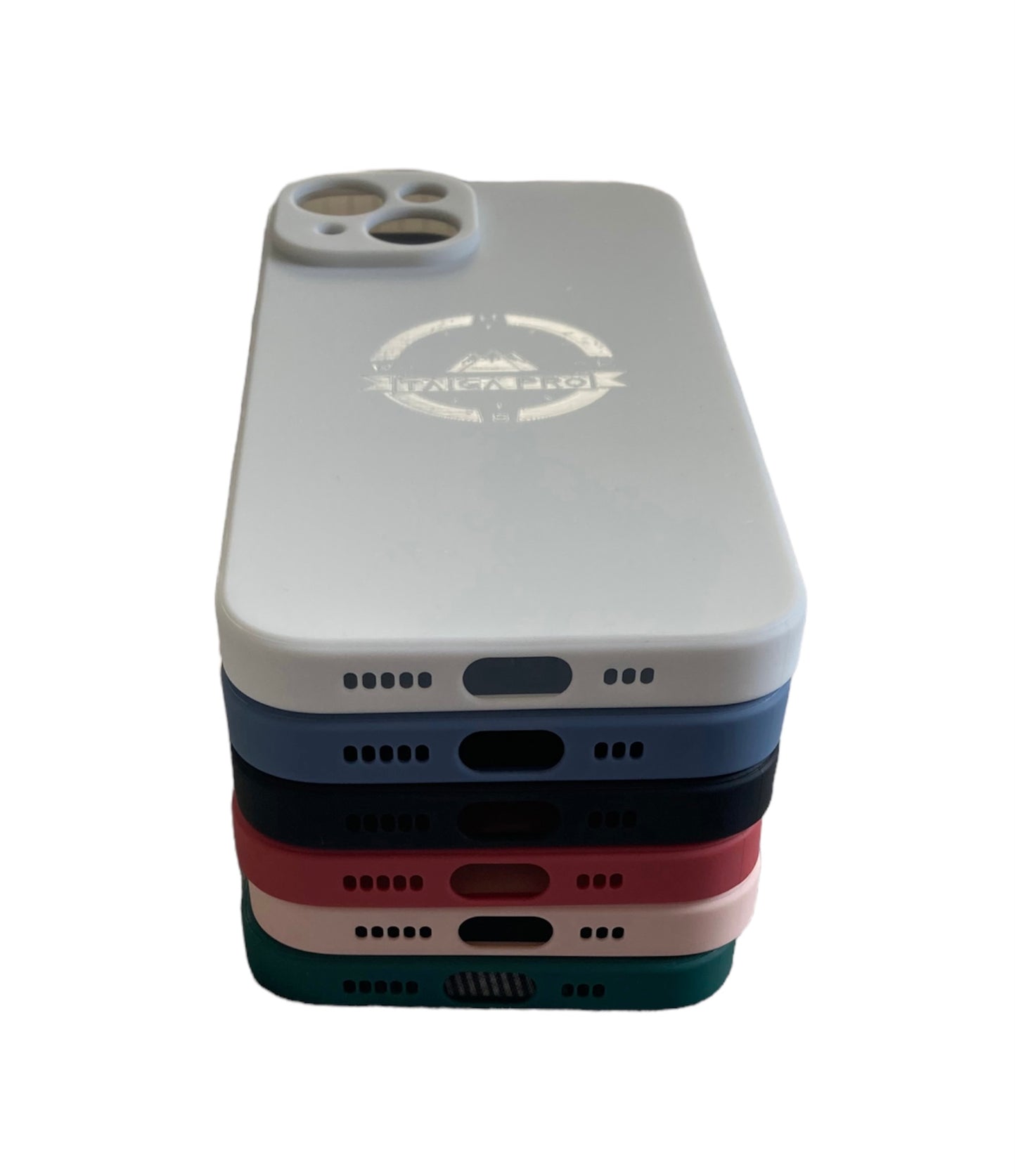 Matte Blue-Grey Silicone Taiga Pro iPhone 14 Case