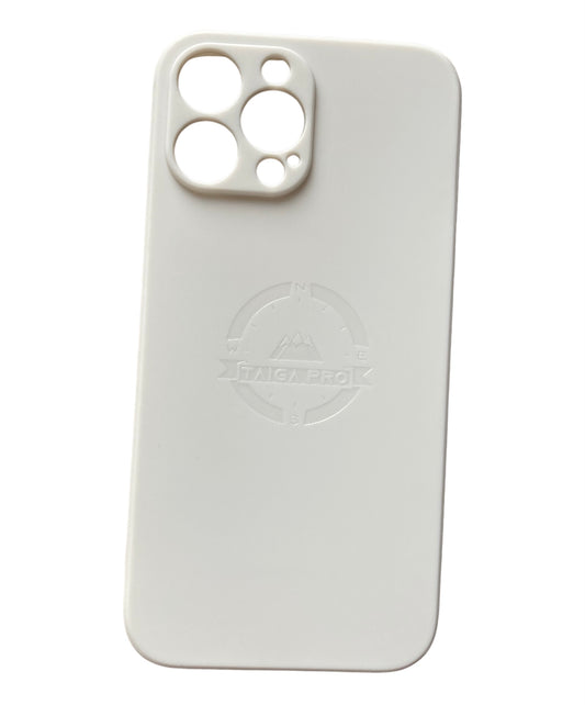 Matte White Silicone Taiga Pro iPhone 13 Pro Max Case