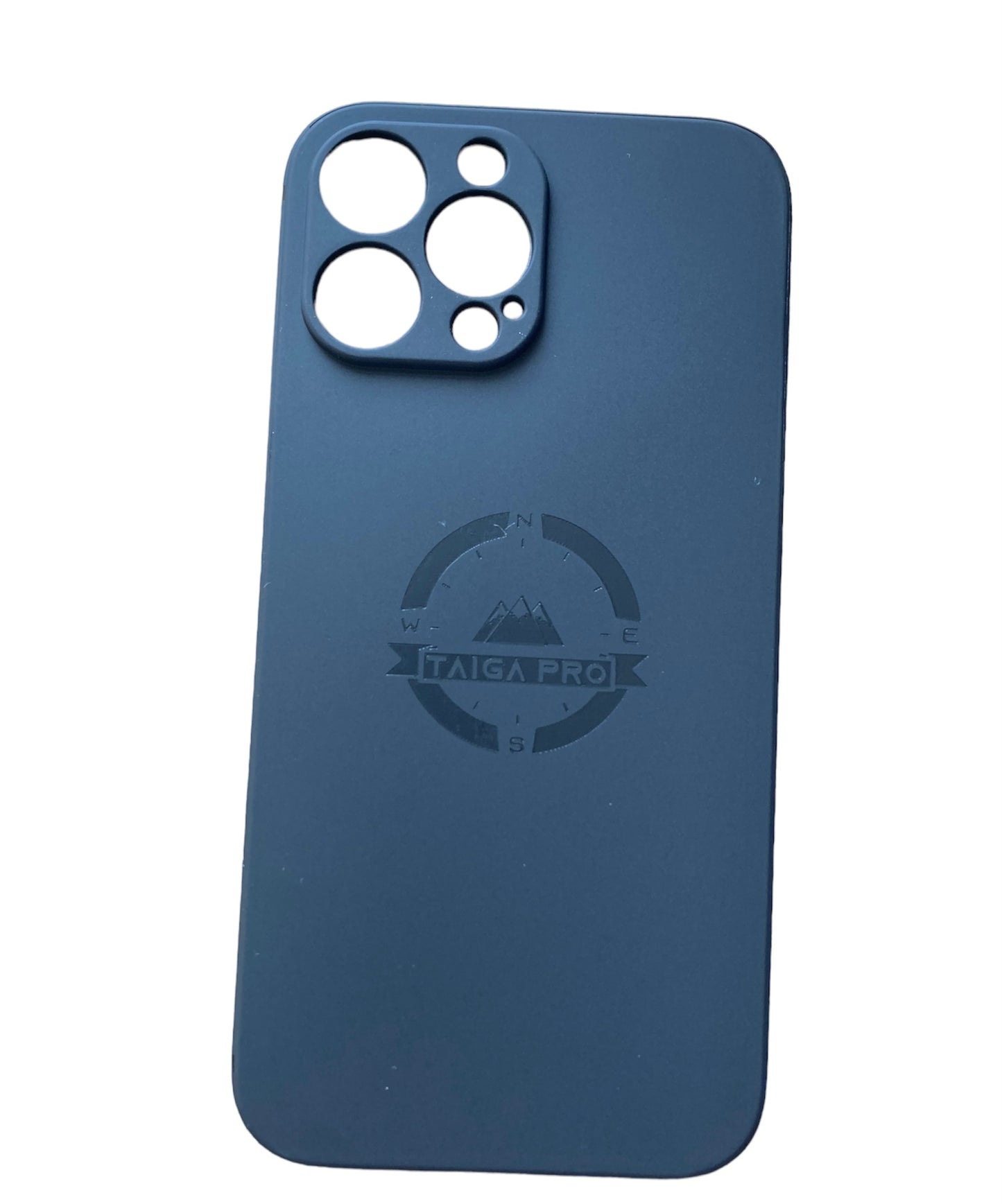 Matte Blue-Grey Silicone Taiga Pro iPhone 13 Pro Max Case