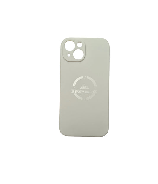 Matte White Silicone Taiga Pro iPhone 15 Case