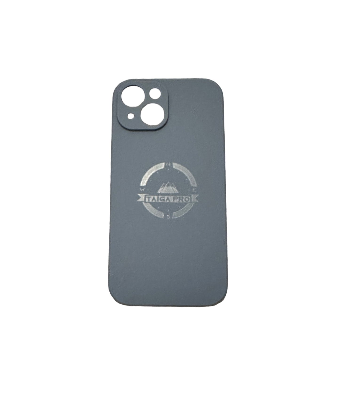 Matte Blue-Grey Silicone Taiga Pro iPhone 15 Case