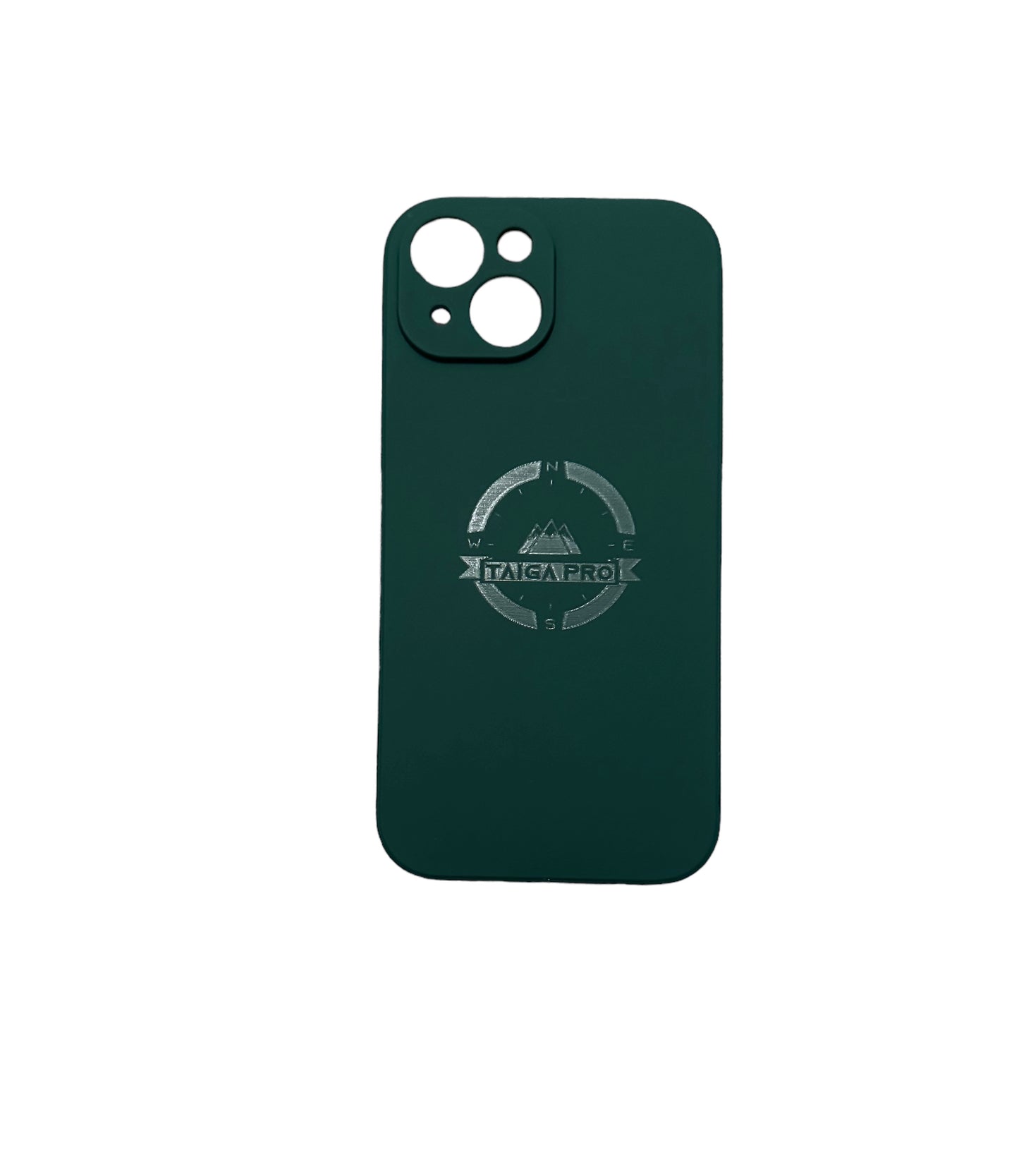 Matte Navy Green Silicone Taiga Pro iPhone 15 Case