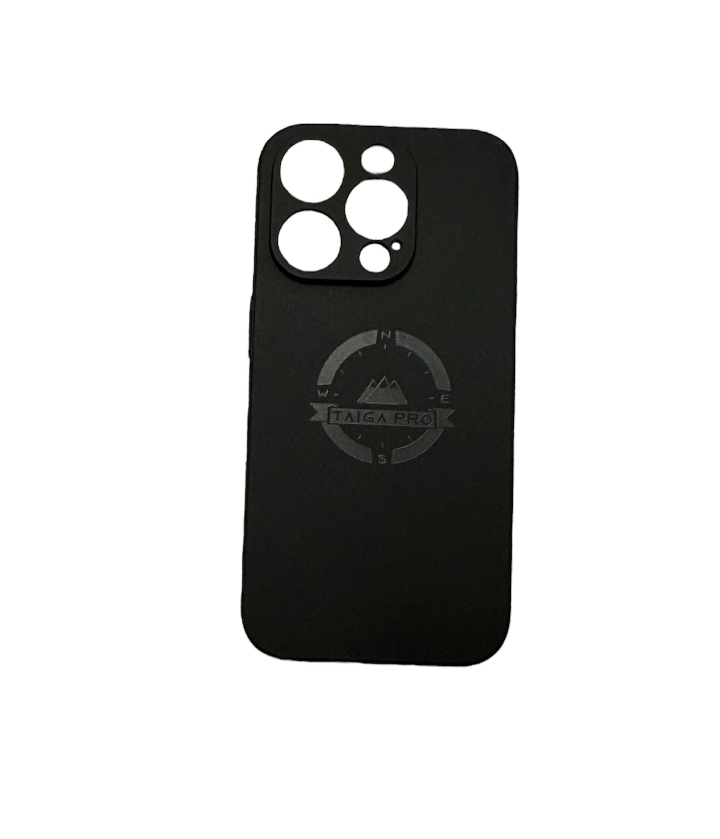 Matte Black Silicone Taiga Pro iPhone 15 Pro Case