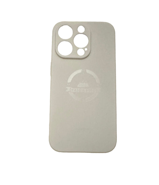 Matte White Silicone Taiga Pro iPhone 15 Pro Case