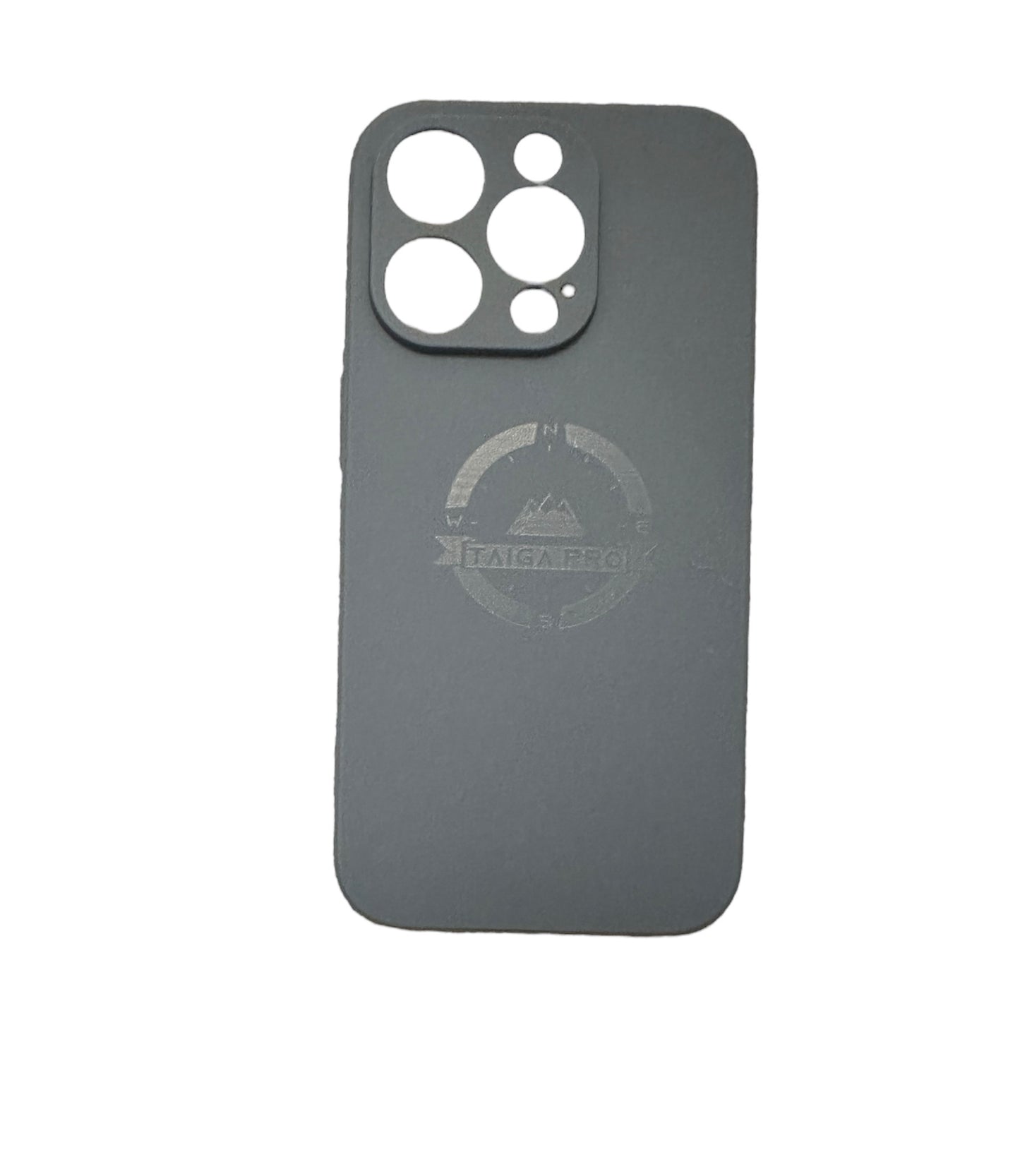 Matte Blue-Grey Silicone Taiga Pro iPhone 15 Pro Case