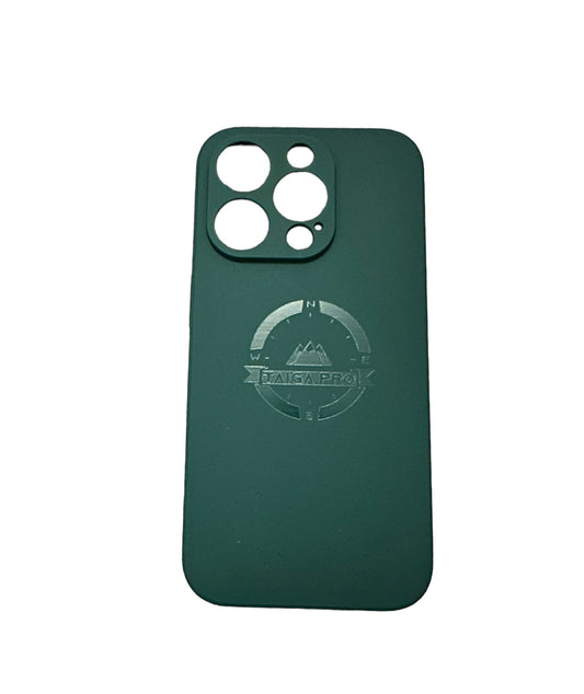 Matte Navy Green Silicone Taiga Pro iPhone 15 Pro Case
