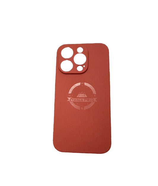 Matte Light Maroon Silicone Taiga Pro iPhone 15 Pro Case