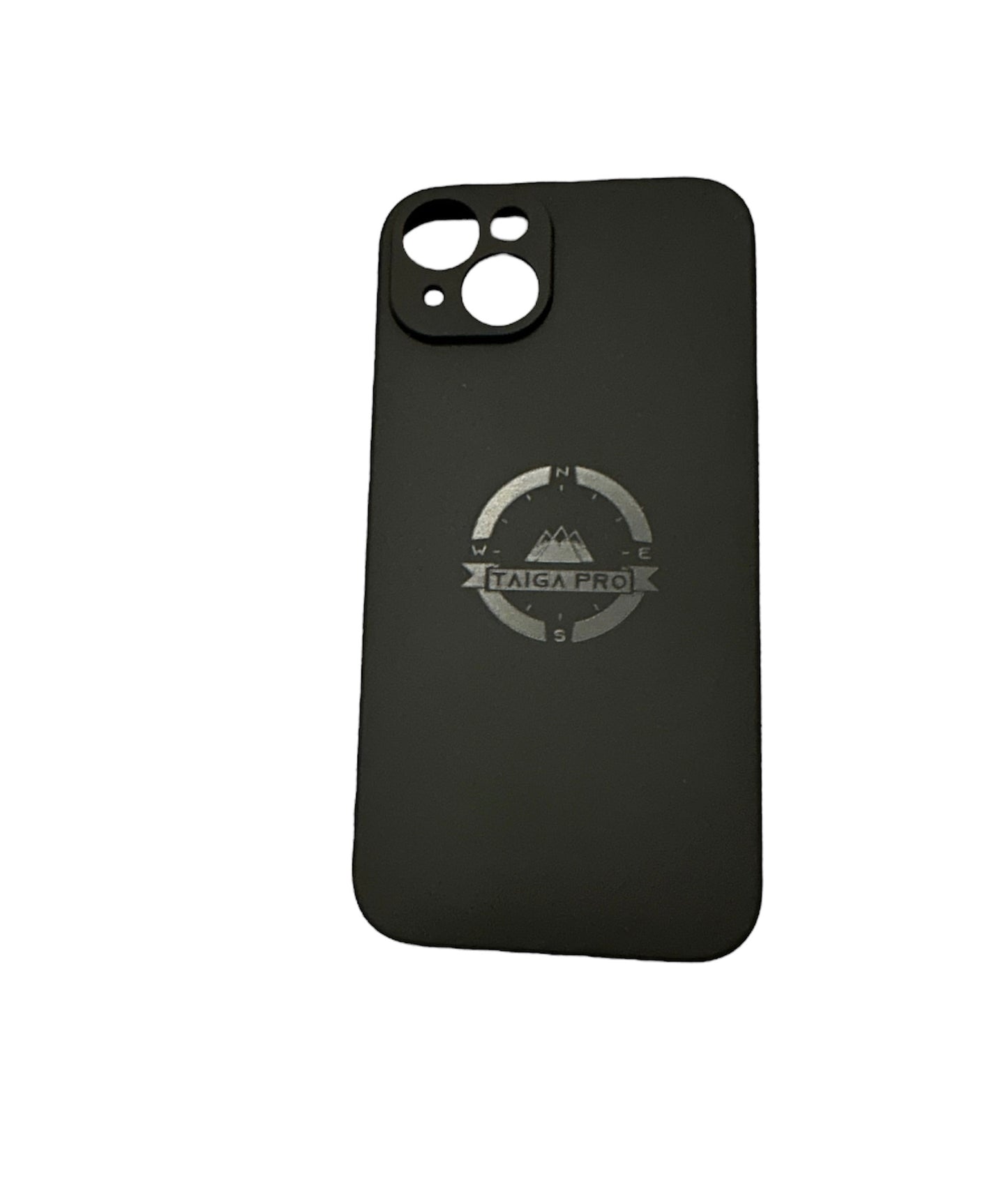 Matte Black Silicone Taiga Pro iPhone 15 Plus Case