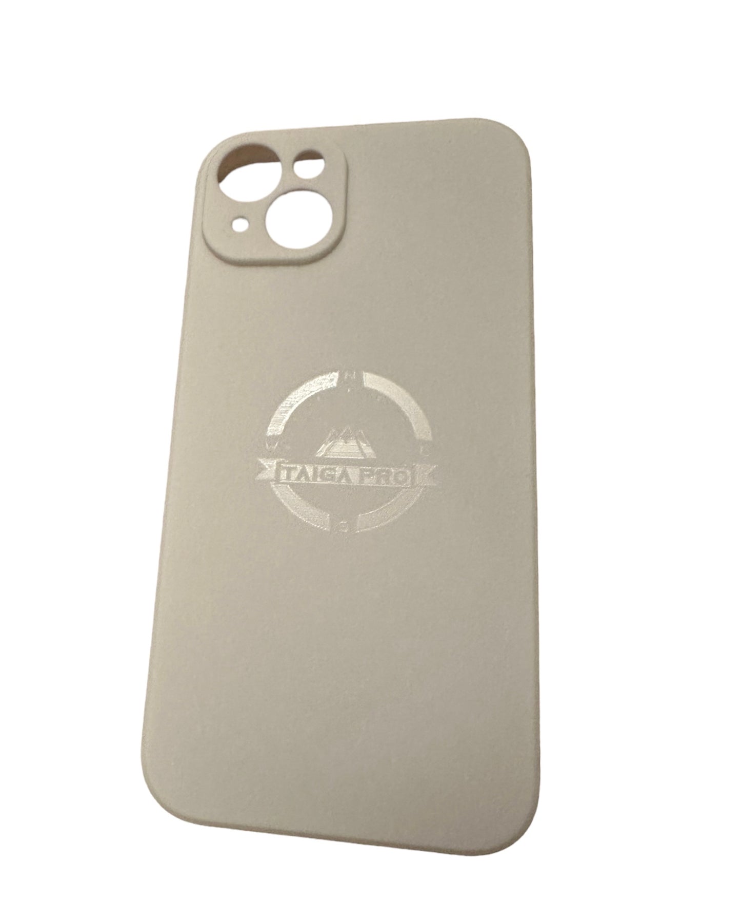 Matte White Silicone Taiga Pro iPhone 15 Plus Case