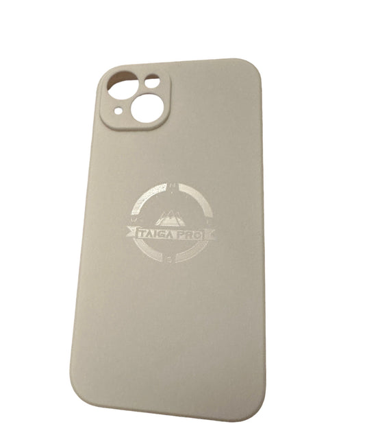 Matte White Silicone Taiga Pro iPhone 15 Plus Case