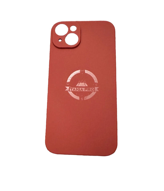 Matte Light Maroon Silicone Taiga Pro iPhone 15 Plus Case