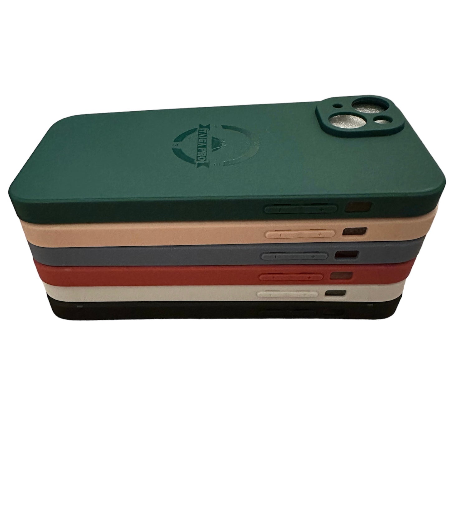 Matte Navy Green Silicone Taiga Pro iPhone 15 Plus Case