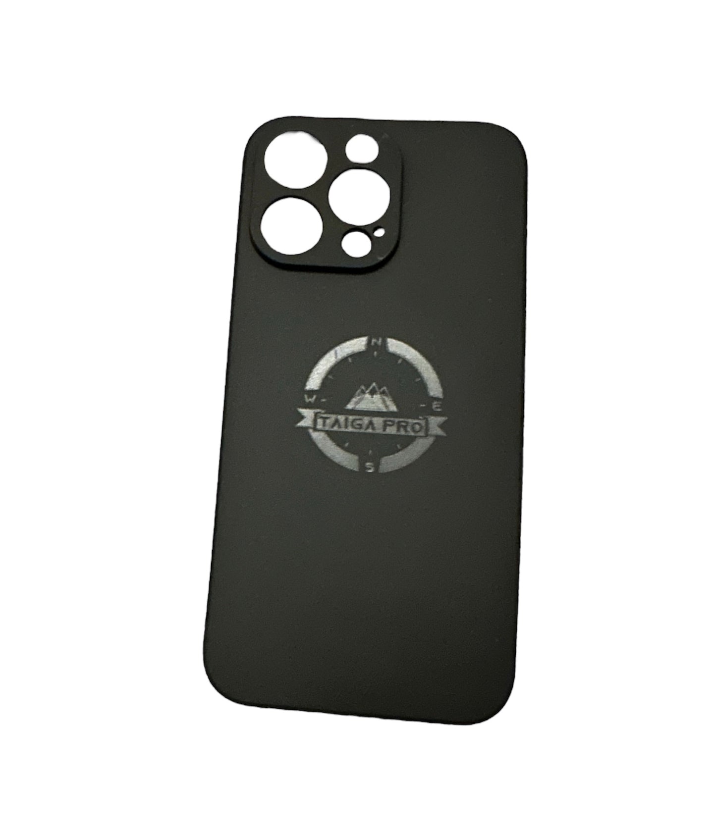 Matte Black Silicone Taiga Pro iPhone 15 Pro Max Case