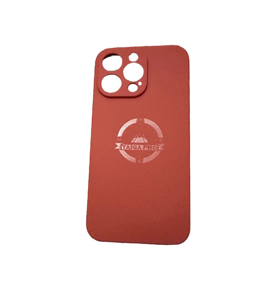 Matte Light Maroon Silicone Taiga Pro iPhone 15 Pro Max Case
